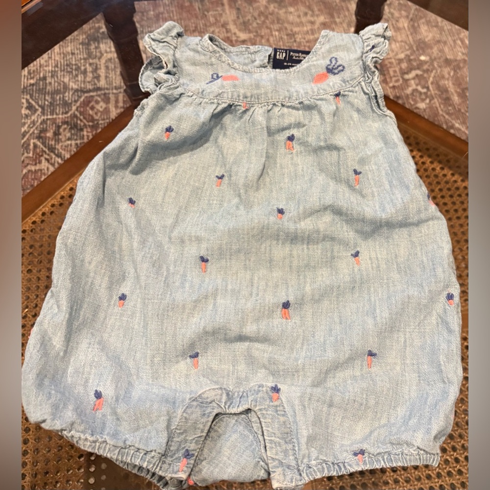GAP Baby Peter Rabbit Chambray Shorty One-Piece